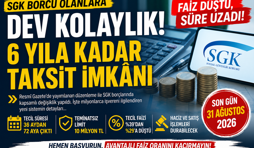 SGK’dan Milyonlarca İşvereni Rahatlatacak Karar! Borçlara 6 Yıl Taksit İmkânı