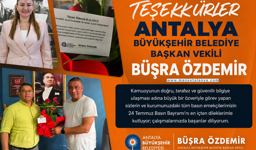 Antalya Büyükşehir Belediye Başkan Vekili Büşra Özdemir Manşet Alanya'yı Unutmadı