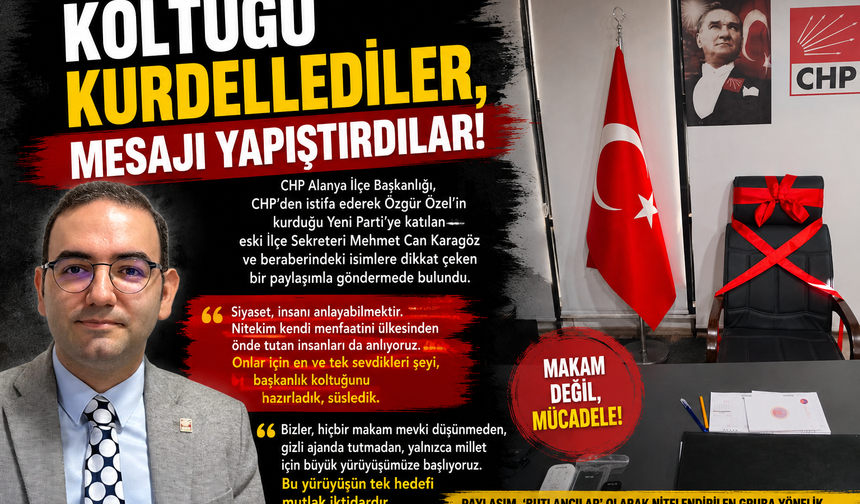 Koltuğu Kurdellediler, Mesajı Yapıştırdılar!