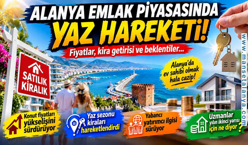 Alanya emlak piyasasında yaz hareketi: Fiyatlar, kira getirisi ve beklentiler