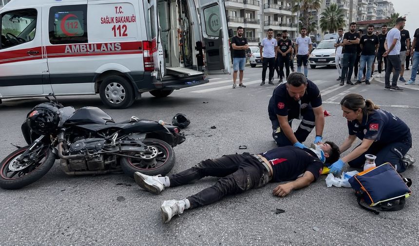 Alanya’da 17 yaşındaki motosiklet sürücüsü ağır yaralandı