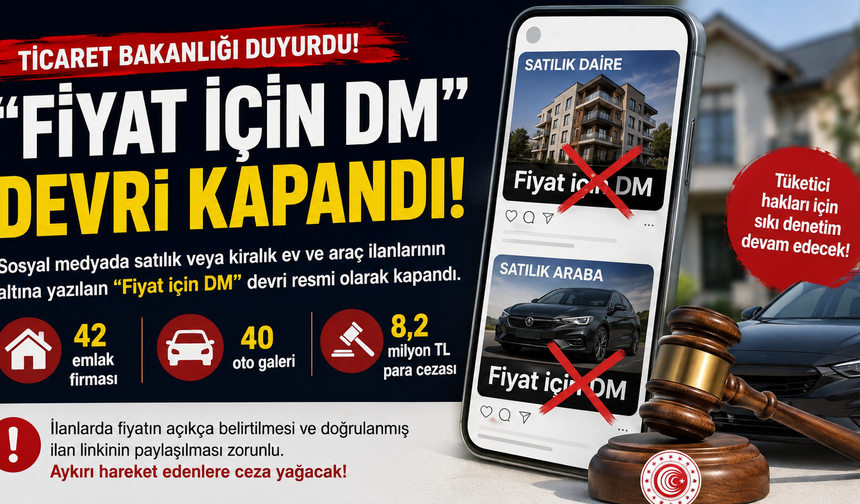 “Fiyat için DM” devri sona erdi! Emlakçı ve galericilere 8,2 milyon TL ceza