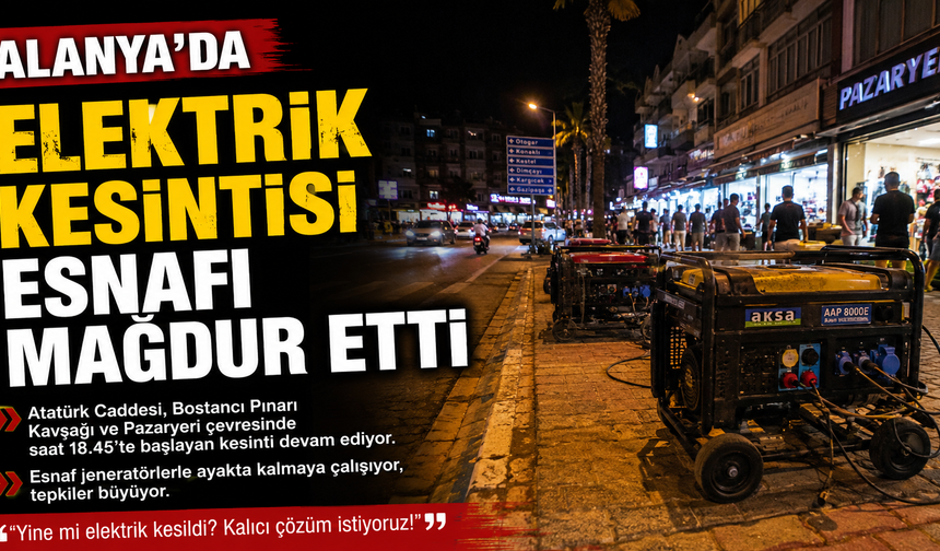 Alanya’da elektrik kesintisi esnafı mağdur etti