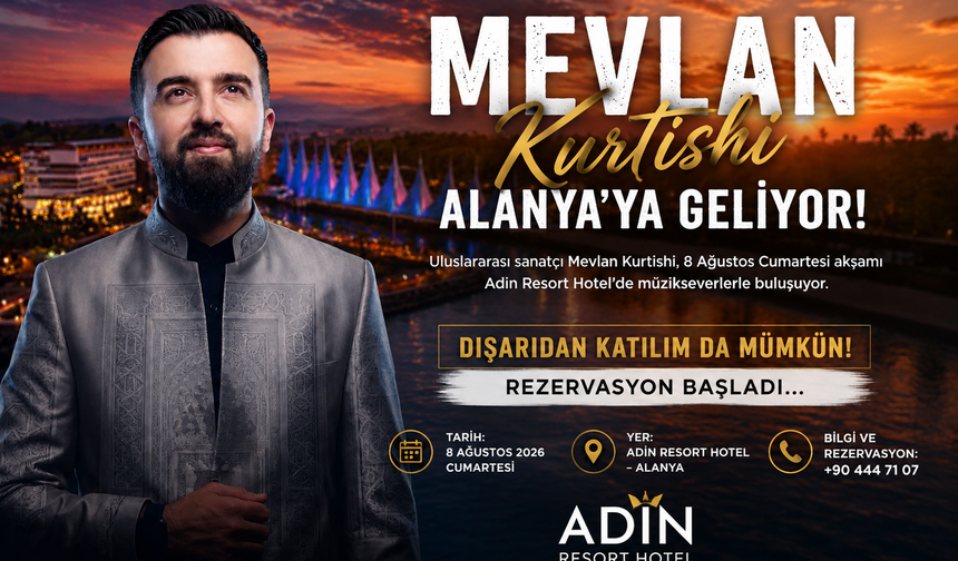 Mevlan Kurtishi Alanya’ya Geliyor: Dışarıdan Katılım da Mümkün