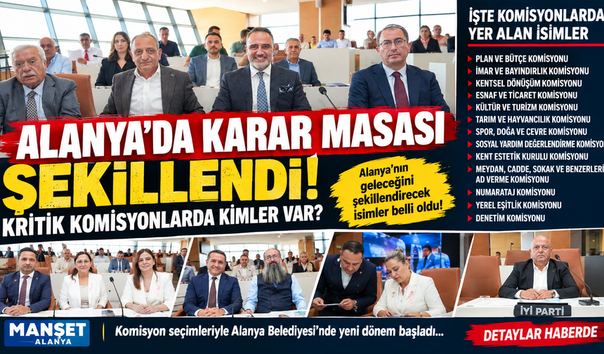 ALANYA’DA KARAR MASASI ŞEKİLLENDİ! KRİTİK KOMİSYONLARDA KİMLER VAR?