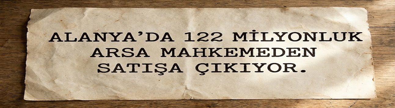 ALANYA’DA POLİS KARAKOLUNUN ÖNÜNDEKİ ARSA 122 MİLYON TL’YE SATIŞTA!
