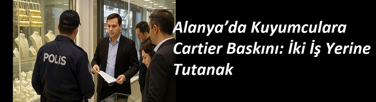 Alanya’da Kuyumculara Cartier Baskını: İki İş Yerine Tutanak