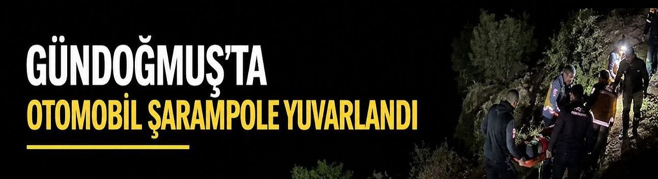 Gündoğmuş’ta Korkutan Kaza: Araç Şarampole Uçtu, Aynı Aile Yaralandı