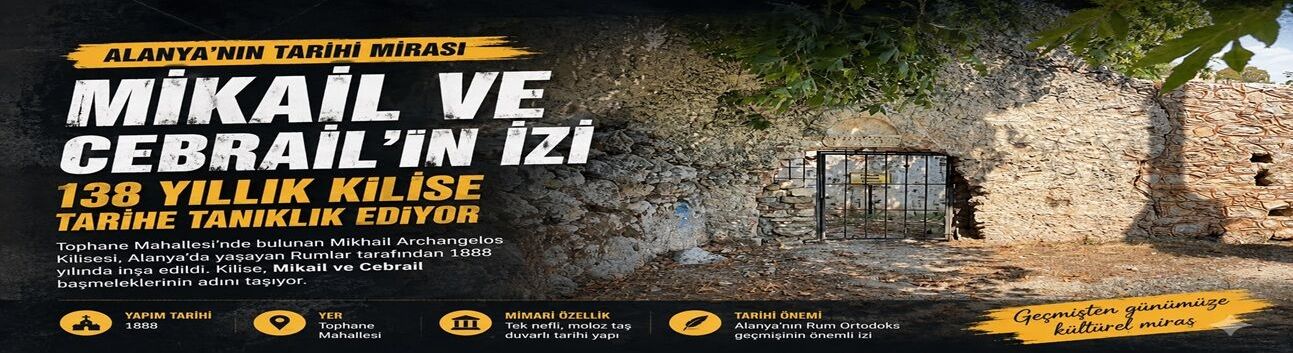 ALANYA’DA MİKAİL VE CEBRAİL’İN İZLERİ: 138 YILLIK RUM KİLİSESİ TARİHE TANIKLIK EDİYOR
